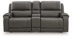 5Z - Pittson Power Reclining Sectional Loveseat with Console - Atchison Furniture Company (Atchison, KS)