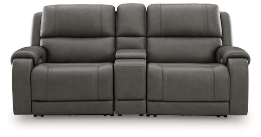 5Z - Pittson Power Reclining Sectional Loveseat with Console - Atchison Furniture Company (Atchison, KS)