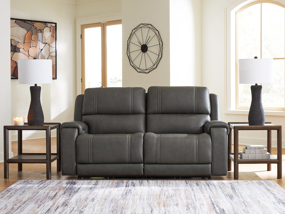 5Z - Pittson Power Reclining Sectional Loveseat - Atchison Furniture Company (Atchison, KS)