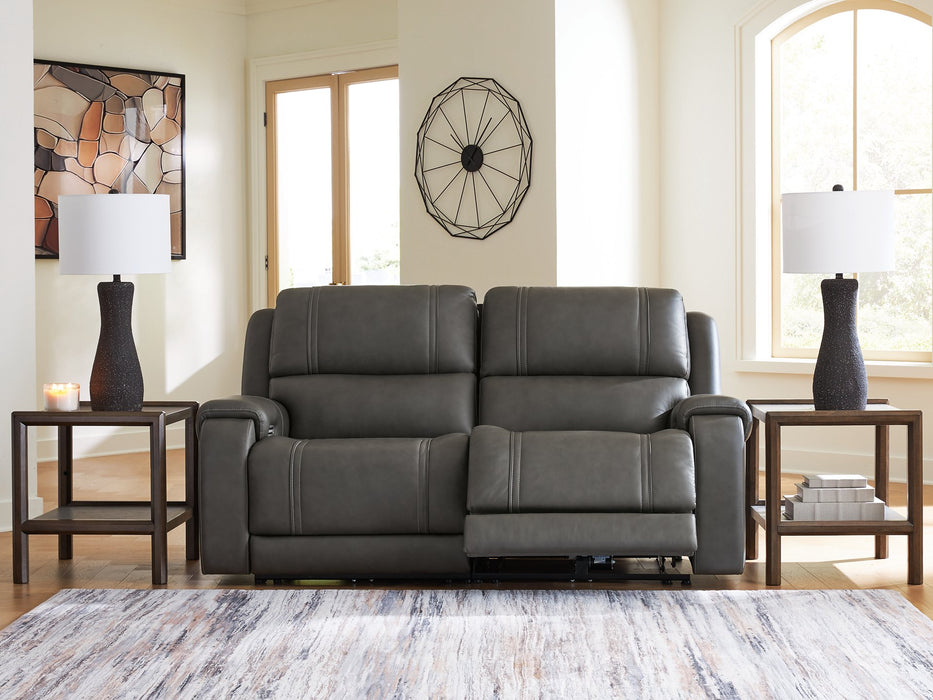 5Z - Pittson Power Reclining Sectional Loveseat - Atchison Furniture Company (Atchison, KS)