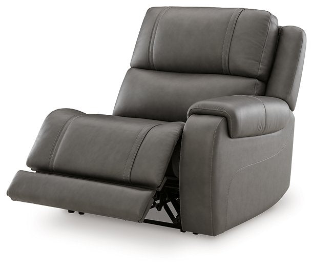 5Z - Pittson Power Reclining Sectional Loveseat - Atchison Furniture Company (Atchison, KS)