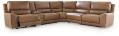 DeepWakes Reclining Sectional with Storage Console - Atchison Furniture Company (Atchison, KS)