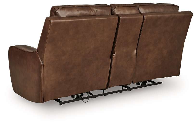 DeepWakes Power Reclining Loveseat with Console - Atchison Furniture Company (Atchison, KS)