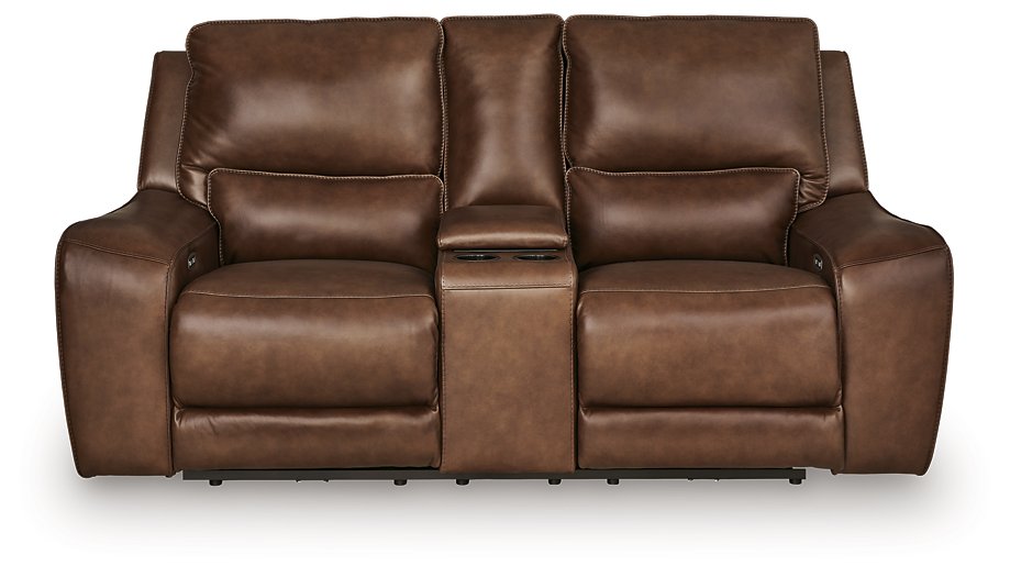 DeepWakes Power Reclining Loveseat with Console - Atchison Furniture Company (Atchison, KS)