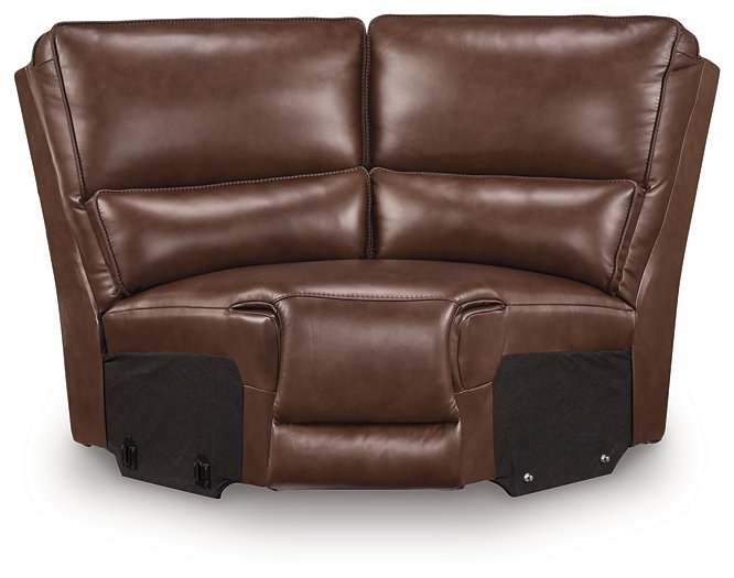 DeepWakes Reclining Sectional with Storage Console - Atchison Furniture Company (Atchison, KS)