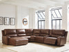 DeepWakes Power Reclining Sectional with Chaise - Atchison Furniture Company (Atchison, KS)